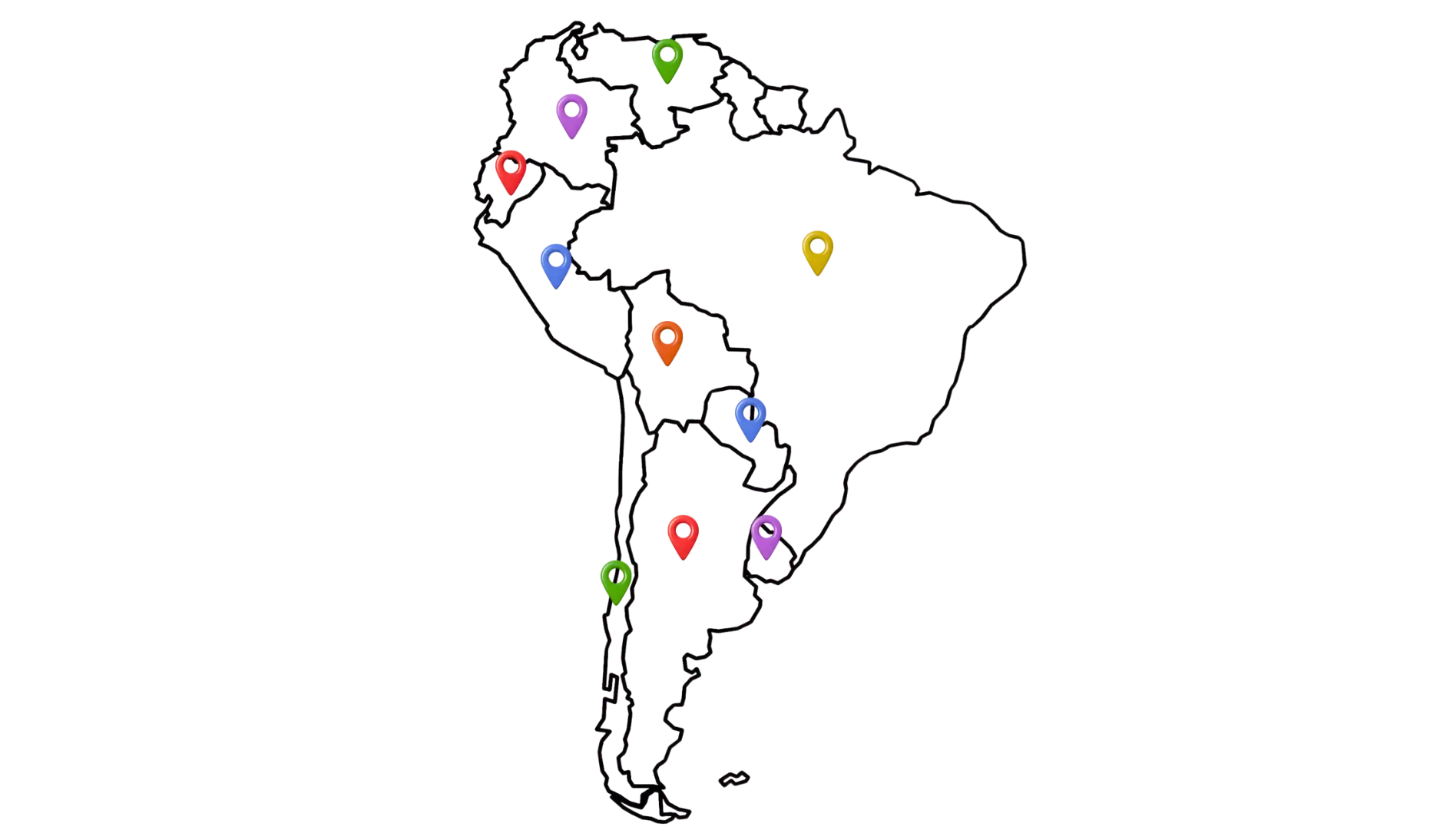 South America map